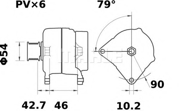 MAHLE ORIGINAL MG 66 Alternator